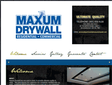 Tablet Screenshot of maxumdrywall.com